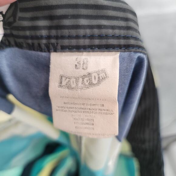 Volcom Men's Swim Board Shorts Size 38 Striped Stretch - Picture 3 of 5